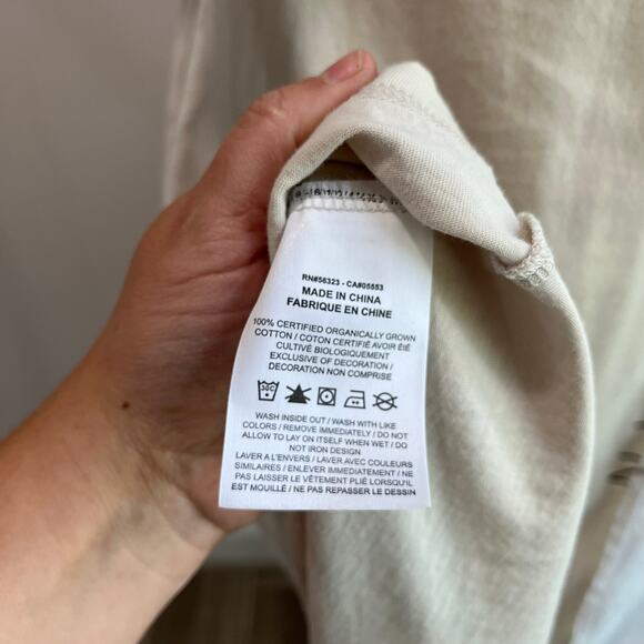 Nike Sportwear's Organic Cotton Spliced Logo 2 Tone Short Sleeve Midi Dress Sz S - Picture 10 of 10